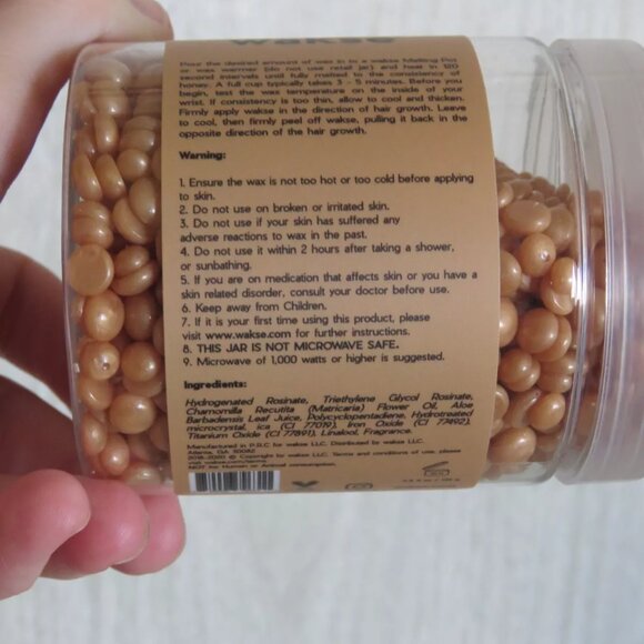 Wakse Hard Wax Beans Melting Pot Applicator Face & Body Caramel Brulee NEW - Picture 6 of 10